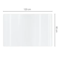 Tapis de protection de sol Wallfluent 120x80 cm Verre souple transparent pour plan de travail table et sol 1 pcs