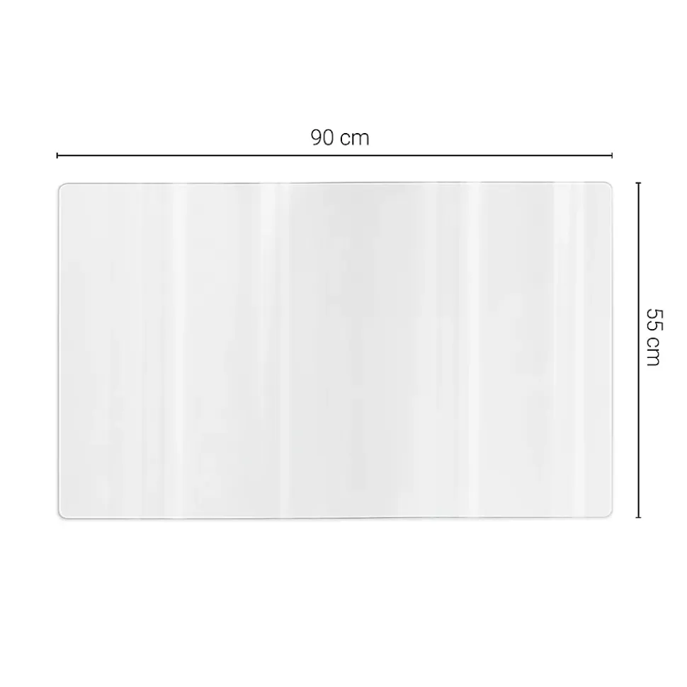 Tapis de protection transparent Wallfluent 90x55 cm Verre souple pour plan de travail table et sol 1 pcs