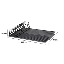 Tapis de vaisselle avec rack amovible 43x33cm - Gris- 5five