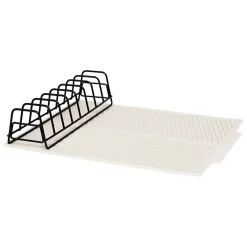 Tapis de vaisselle avec rack amovible 43x33cm - Blanc- 5five