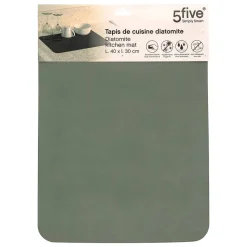 Tapis de vaisselle en diatomite 40x30cm - Vert- 5five