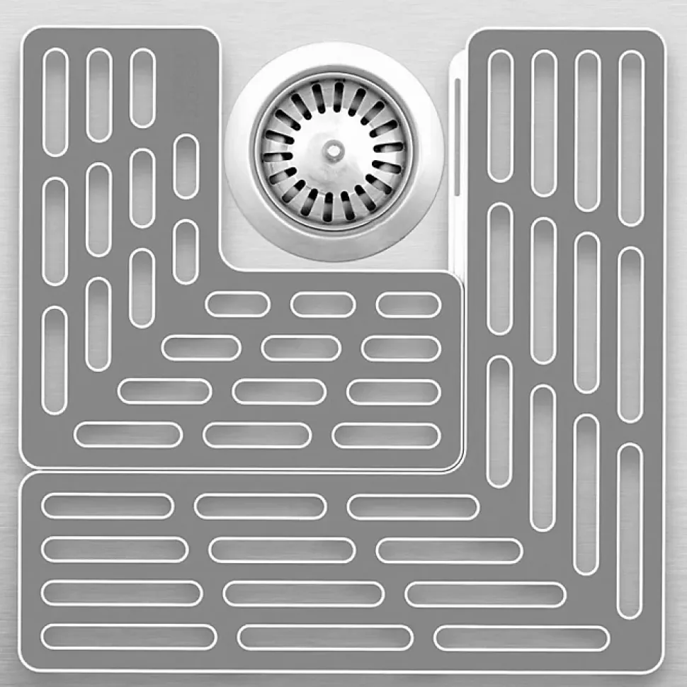 Tapis d'évier modulable Sink saver gris
