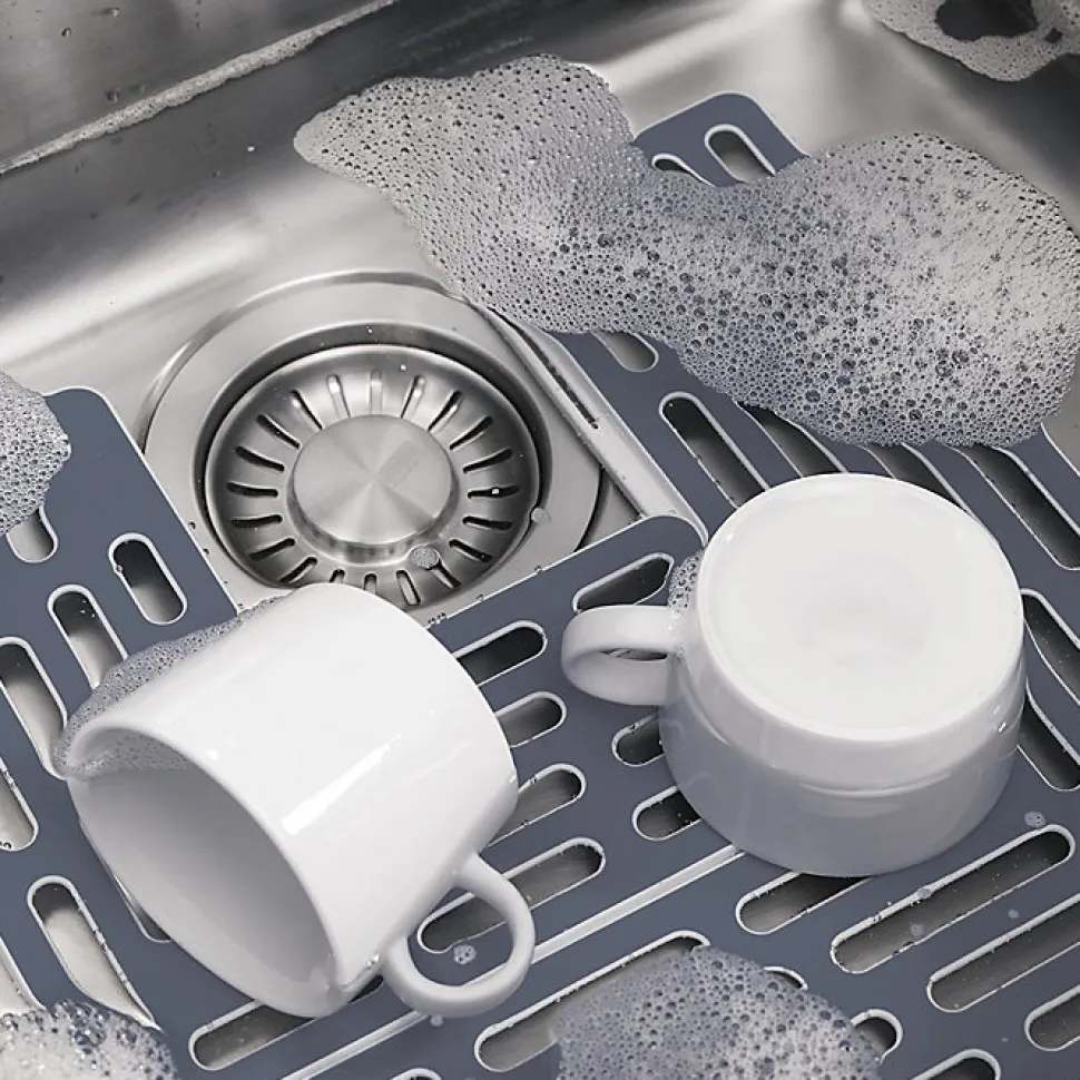 Tapis d'évier modulable Sink saver gris