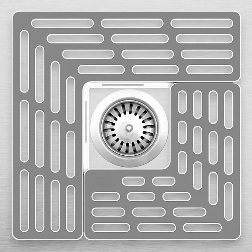 Tapis d'évier modulable Sink saver gris