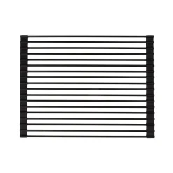 Tapis égouttoir à vaisselle en plastique Compactor noir