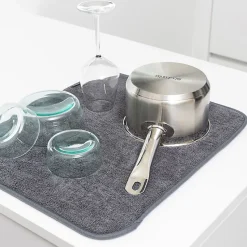 Tapis égouttoir en microfibre gris foncé - Brabantia