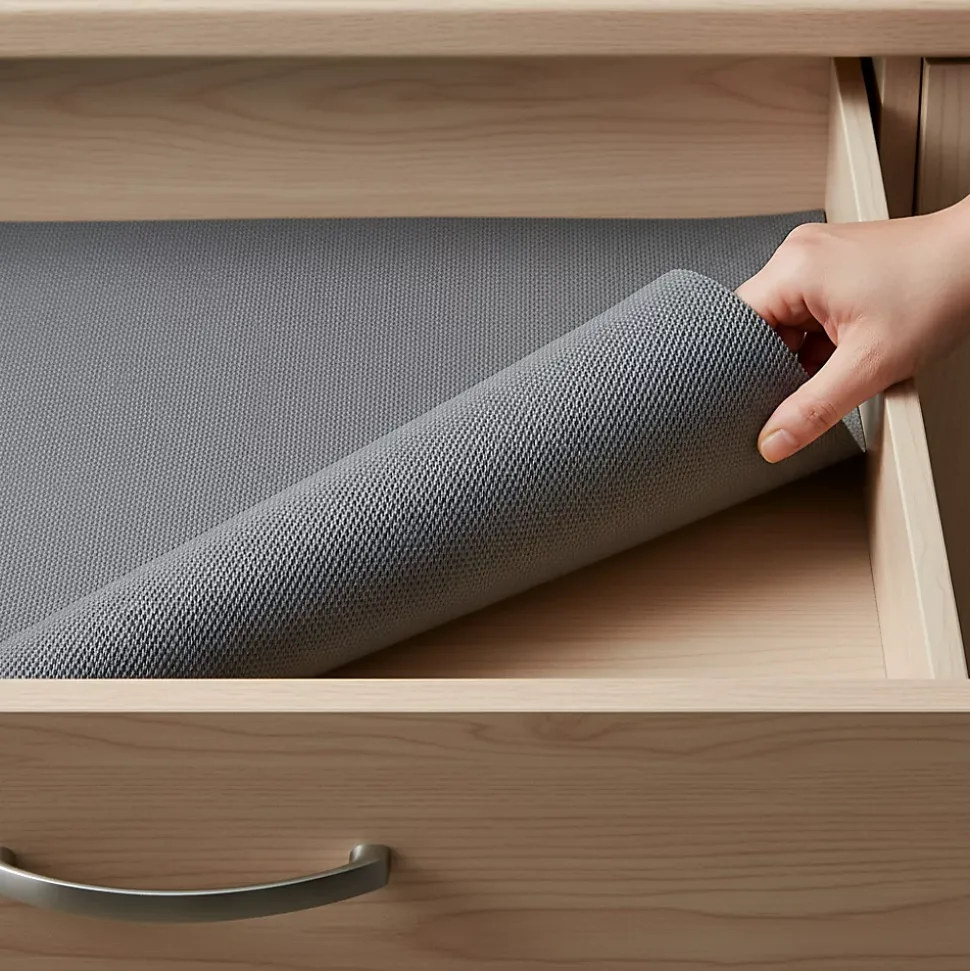 Tapis gris antidérapant pour tiroir et étagère