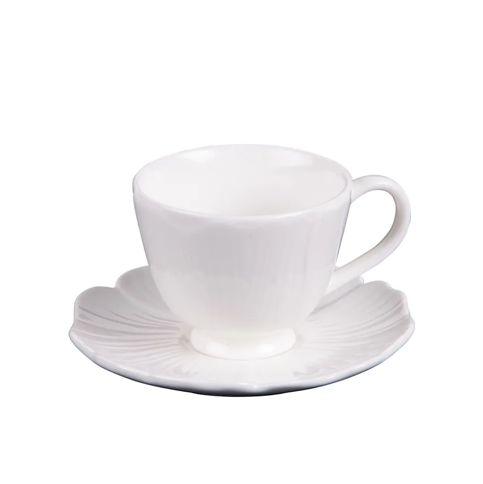 Tasse à café avec sous tasse Ginkgo 10 cl (lot de 6)