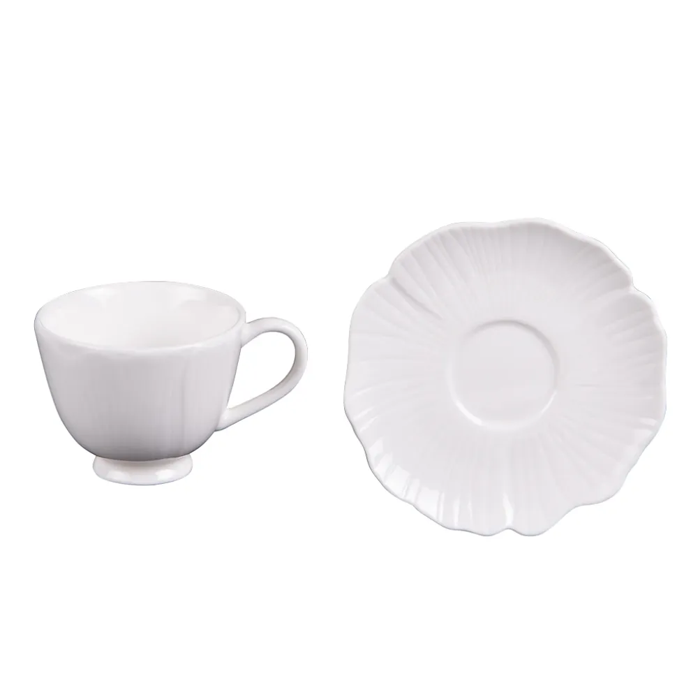 Tasse à café avec sous tasse Ginkgo 10 cl (lot de 6)