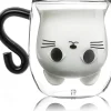 Tasse Chat Verre Double Paroi 250 ml Cadeau Mignon