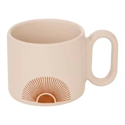 Tasse Sunshine beige L6,5xp5,5xH9,3cm- Palmier- Atmosphera