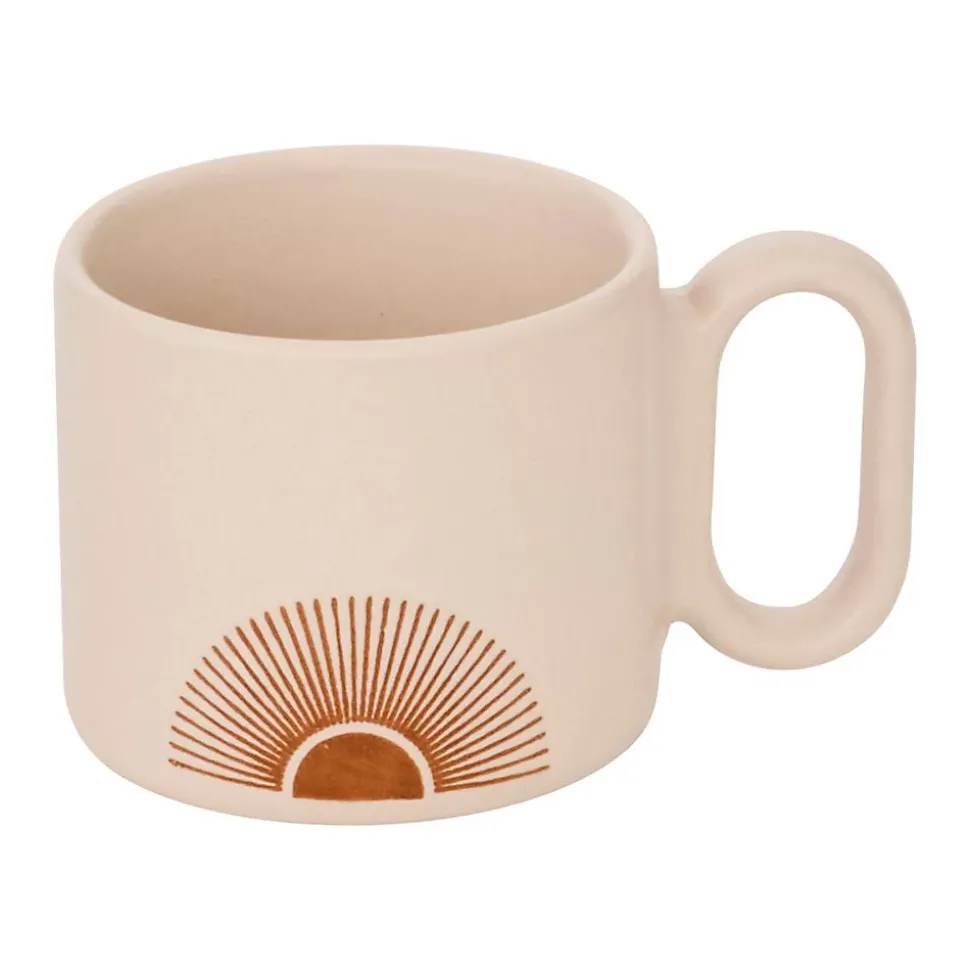 Tasse Sunshine beige L6,5xp5,5xH9,3cm- Palmier- Atmosphera