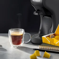 Techwood TCA-196N Cafetière Expresso MULTI-CAPSULES Coloris Noir