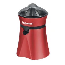 Techwood TPF-35, Presse agrumes electrique 1L rouge avec pieds anti-dérapants, Bol verseur translucide gradué