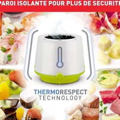 TEFAL Appareil à fondue, 8 personnes, Paroie isolante, Caquelon antiadhésif, Thermostat réglable, Fabriqué en France EF260312
