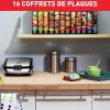 TEFAL Appareil à gaufre + 2 coffrets sandwiches et gaufres, Plaques antiadhésives, Rangement pratique, Snack Collection SW853D12