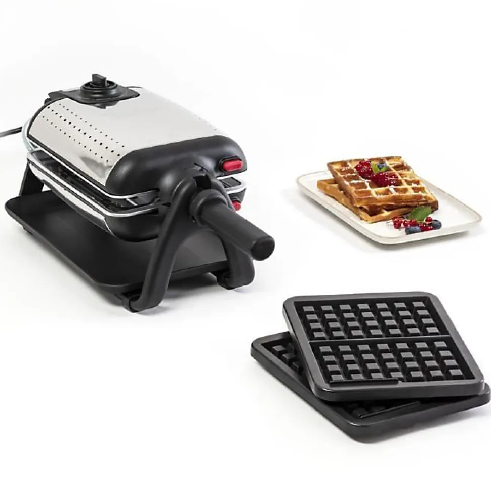TEFAL Appareil à gaufre semi pro, 1200 W, Thermostat réglable, Voyant lumineux, Poignée rotative rabattable, King Size WM756D12