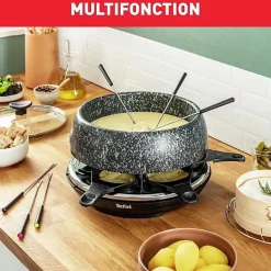 TEFAL Appareil a raclette, 6 personnes, Compact, Rangement facile, Livre de recettes inclus, Fabriqué en France RE12C812