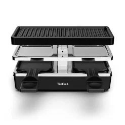 TEFAL Appareil a raclette et grill, 2 personnes, Modulable, Prise intégrée pour brancher d'autres appareils, Plug & Share RE23