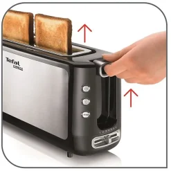 TEFAL Grille-pain Express 1 fente - 7 niveaux de dorage - Décongélation et Réchauffage TL365ETR