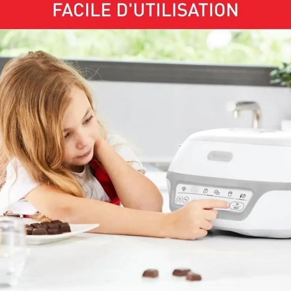 TEFAL KD812110 Cake Factory Délices Silver Appareil a gâteau, 5 programmes auto + mode manuel, Accessoires, Application dédiée
