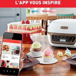 TEFAL Machine a gâteaux intelligente, 5 programmes, Mode manuel, Moules flexibles, Grand moule acier revetu, Cake Factory +