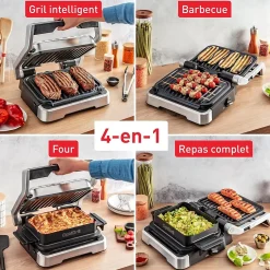 Tefal OptiGrill 9 Programmes 4-en-1 Métal