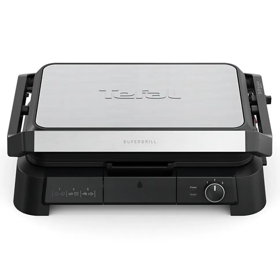 Tefal SuperGrill 3-en-1 XL, Gril de contact, Appareil croque-monsieur, GC520DE0
