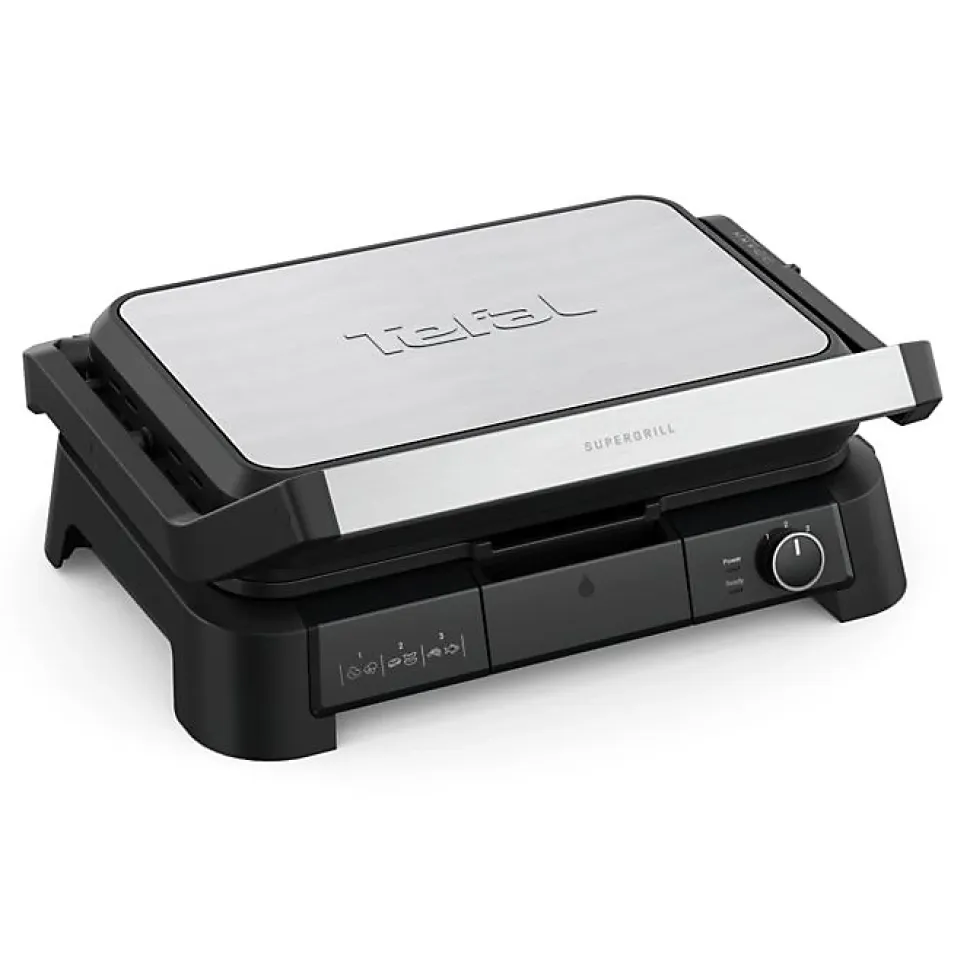 Tefal SuperGrill 3-en-1 XL, Gril de contact, Appareil croque-monsieur, GC520DE0