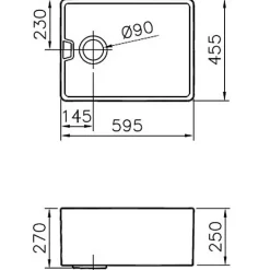 Timbre d'office ARKITEKT - 1 cuve - Couleur : BLANC