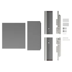 Tiroir de cuisine GoodHome Soto anthracite l. 40 x P. 27 cm