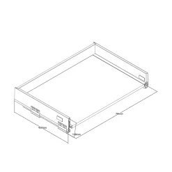 Tiroir de cuisine GoodHome Soto Anthracite l. 80 cm