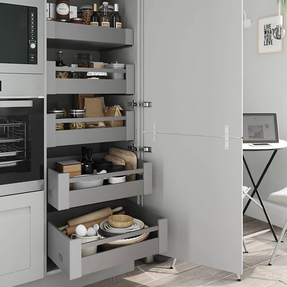 Tiroir de cuisine GoodHome Soto gris anthracite H. 10,8 cm x L. 60 cm