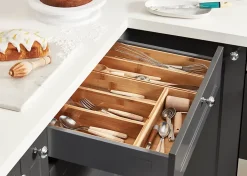 Tiroir de cuisine GoodHome Soto gris anthracite H. 10,8 cm x L. 60 cm