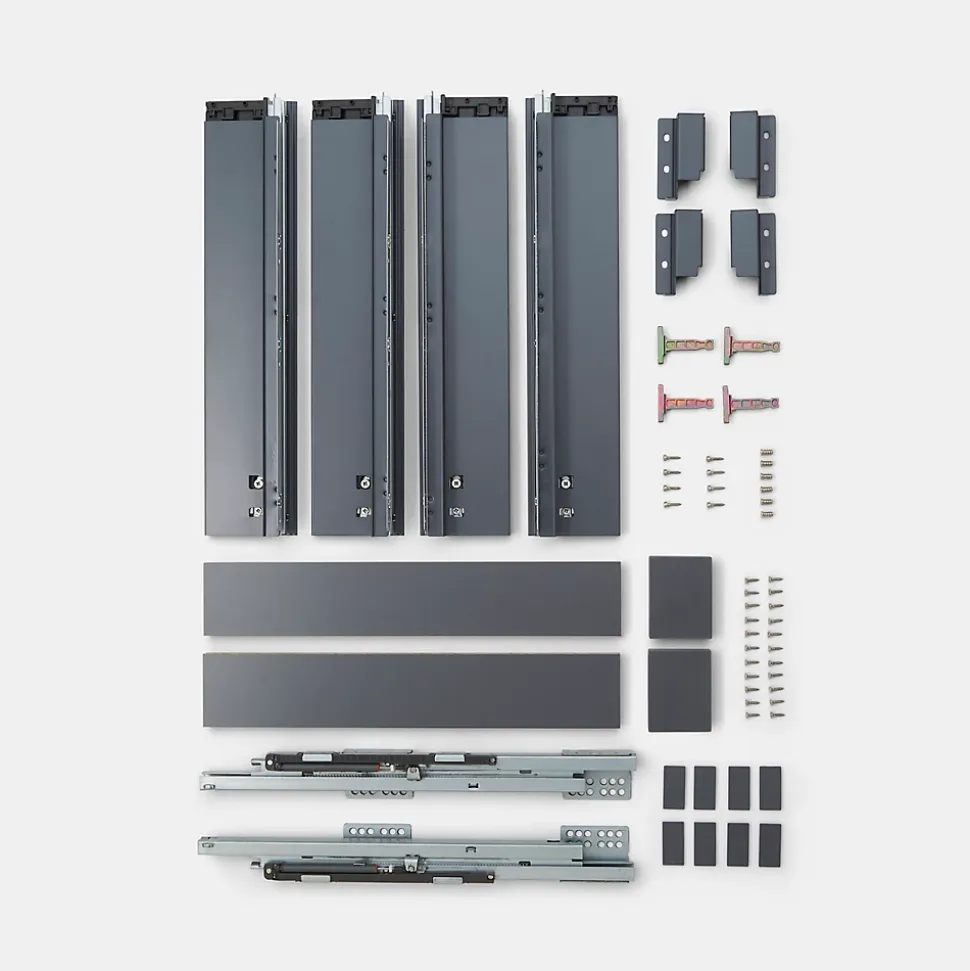 Tiroir de meuble de cuisine sous évier GoodHome Soto Anthracite