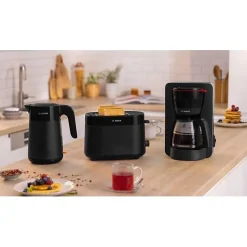 Toaster - BOSCH - TAT2M123 MyMoment - Noir - 2 tranches - centrage automatique du pain - fonctions décongélation et réchauffage