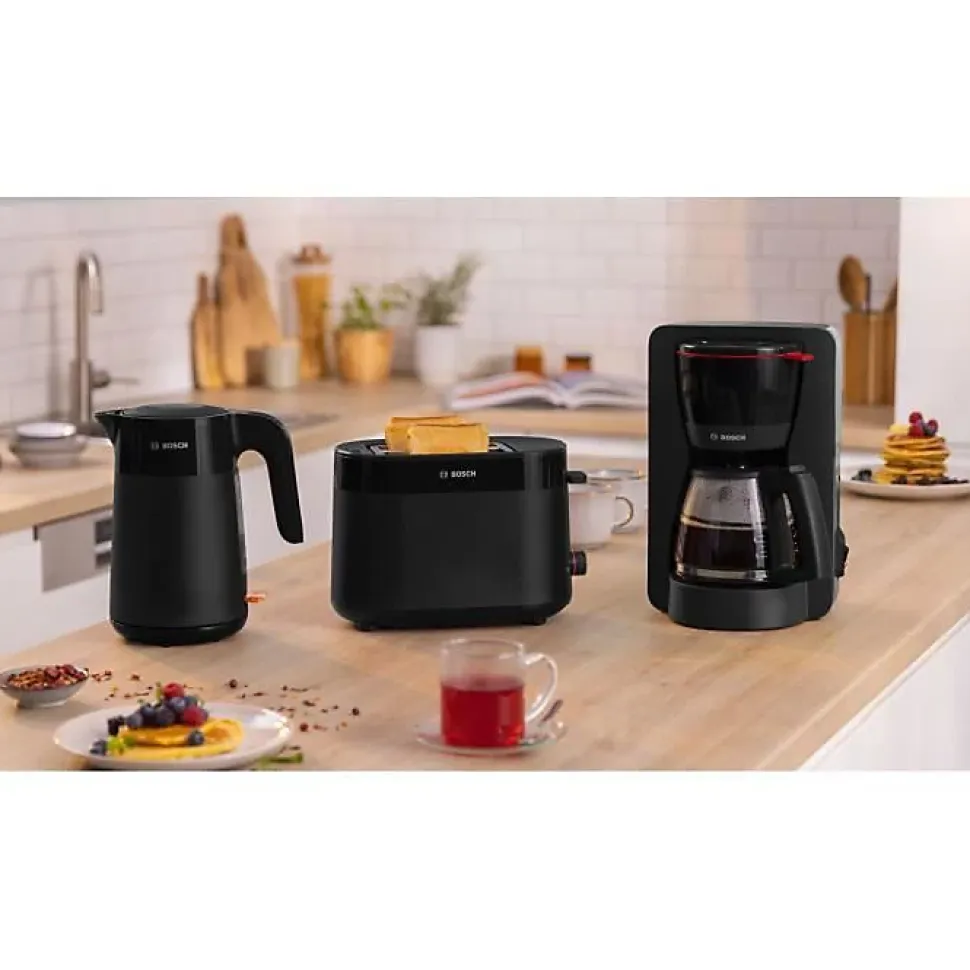 Toaster - BOSCH - TAT2M123 MyMoment - Noir - 2 tranches - centrage automatique du pain - fonctions décongélation et réchauffage