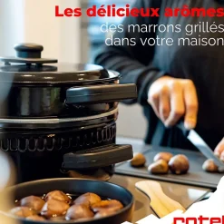 Torréfacteur à marrons, crêpière et grill électrique multifonctions Rotel