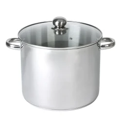 Traiteur 24 cm en inox avec couvercle en verre 9 litres
