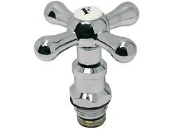 Tête universelle et croisillon style Rétro Mâle 15 x 21 en métal chromé Noyon et Thiebault