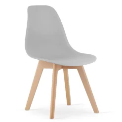 Valora KITO CHAISE Ergonomique en Bois Gris Salle à Manger x4