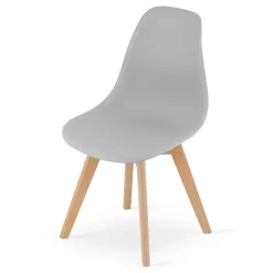 Valora KITO CHAISE Ergonomique en Bois Gris Salle à Manger x4