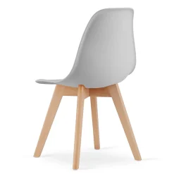 Valora KITO CHAISE Ergonomique en Bois Gris Salle à Manger x4