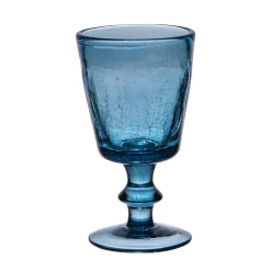 Verre à pied Lussan craquelé 17 cl bleu (lot de 6)