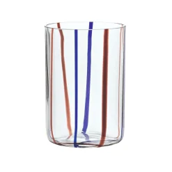 Verre Tirache Zafferano en verre borosilicate bicolore Bleu améthyste boîte de 6 pièces