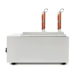 VERTES Cuiseur à pâtes Professionnel, électrique, 2x 1700 watts, 2 cuves de cuisson séparées de 6 litres chacune, 4 paniers