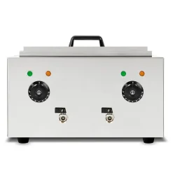 VERTES Cuiseur à pâtes Professionnel, électrique, 2x 1700 watts, 2 cuves de cuisson séparées de 6 litres chacune, 4 paniers