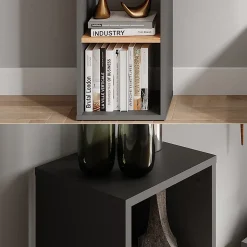 Vicco Armoire à chaussures Anthracite/chêne doré 30x80.1cm