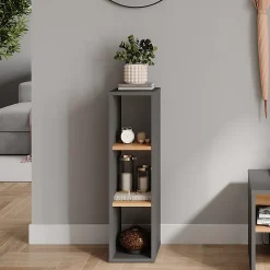 Vicco Armoire à chaussures Anthracite/chêne doré 21.6x80.1cm