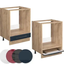 Vicco Armoire de cuisine Bleu foncé brillant 60cm , PT Anthracite